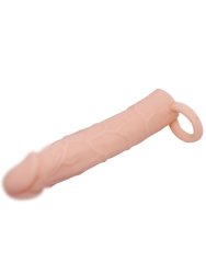 Реалистичная насадка PrettyLove Penis sleeve 7, закрытая, 18 см, телесный 