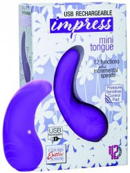 Вибромассажер Impress Mini Tongue перезаряжаемый – фиолетовый