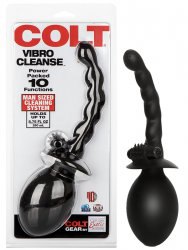 Анальный душ Colt Vibro Cleanse с вибрацией – черный