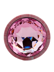 Анальная пробка Kanikule, с ограничителем в форме кристалла, размер S, розовая