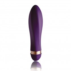 Фиолетовая вибропуля Rock-Off Twister. 7 режимов вибрации, силикон, 13,5 см
