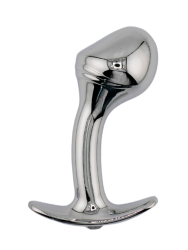 Изогнутая алюминиевая анальная пробка для ношения Medium