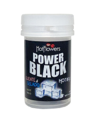 Лубрикант Hot Flowers Power Black в виде двух шариков с охлаждающе-разогревающим эффектом, масляная основа, 6 грамм