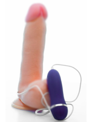 Реалистичный вибратор Real Basic, с проводным пультом, 20 см, 10 режимов, телесный