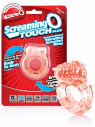 Кольцо на пенис Screaming O Touch Plus с вибрацией от прикосновения – оранжевый