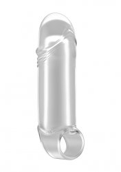 Увеличивающая насадка закрытого типа с кольцом для фиксации на мошонке No.35 - Stretchy Thick Penis Extension