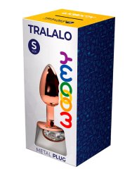 Элегантная анальная втулка Wooomy Tralalo, белый кристалл, 7 см, размер S