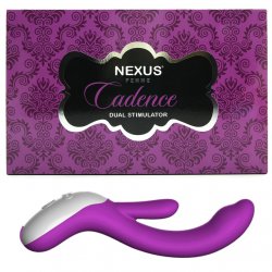 Перезаряжаемый вибратор Nexus Femme Cadence с мануальной стимуляцией точки G - фиолетовый с белым