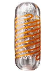 Нереалистичный мастурбатор Tenga Spinner Beads, 13 см, ТПЭ, оранжевый