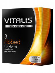 Презервативы Vitalis №3 Ribbed с кольцами