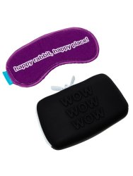 Набор Happy Rabbit Clitoral Pleasure: минивибратор, 12 см, 10 режимов, возбуждающий бальзам, маска на глаза, сумочка