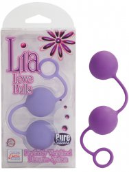 Вагинальные шарики со смещенным центром тяжести Lia Love Balls - Purple