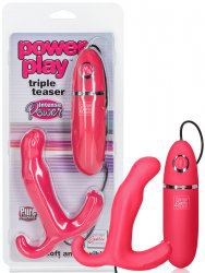 Вибромассажер Power Play Triple Teaser – розовый