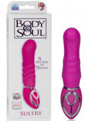 Вибромассажер Body & Soul Sultry рельефный – розовый
