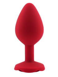 Анальная пробка Kanikule, с ограничителем в форме розочки, размер M, красная