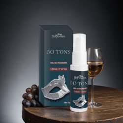 Возбуждающий гель 50 TONS для двоих с вибрационным эффектом и ароматом красного вина