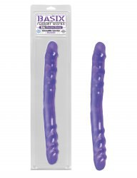 Двухсторонний фаллоимитатор Basix Rubber Works 16 – фиолетовый