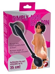 Анальная пробка с расширением Simply Anal Balloon, надувная, 29 см, силикон