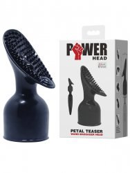 Насадка-щеточка на вибромассажер Power Head Petal Teaser – черный