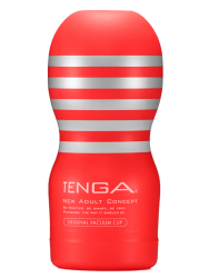 Нереалистичный мастурбатор Tenga Original Vacuum Cup, 15,5 см, ТПЭ, красный