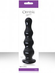 Анальная елочка из стекла Crystal Ripples – черная