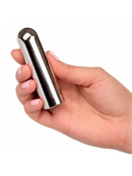 Компактная вибропуля Glam - SILVER, 9 см, 10 режимов, серебристый