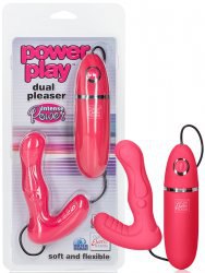 Вибромассажер Power Play Dual Pleaser для двойной стимуляции – розовый