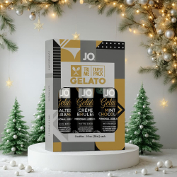 Новогодний набор. 3 вкусовых лубриканта Gelato: соленая карамель, крем-брюле, мятный шоколад