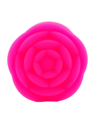 Анальная пробка Kanikule, с ограничителем в форме розочки, размер M, розовая