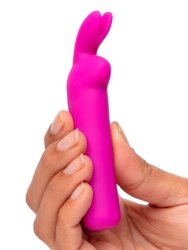 Яркая вибропуля Happy Rabbit, 11,3 см, силикон, фиолетовая