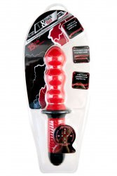 Волнистый анальный вибратор с двойным мотором TOYFA Black&Red – красный