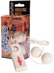Шарики вагинальные Orgasm Vibrating Balls с вибрацией – белый