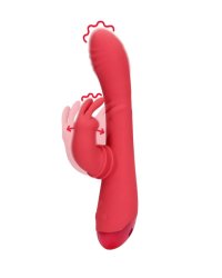 Вибратор-кролик для точки G и клитора Shots Toys Swinging Rabbit с подвижным отростком, 10 режимов вибрации, перезаряжаемый