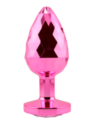 Розовая алюминиевая текстурная анальная пробка Large