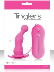 Анальная пробка с вибрацией Tinglers Plug III – розовая