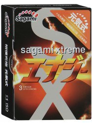 Презервативы Sagami Xtreme Energy с ароматом Red bull - 3 шт.