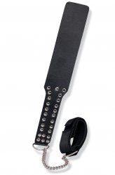 Шлепалка с наручником Leather Paddle
