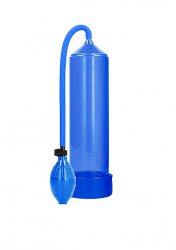 Ручная вакуумная помпа для мужчин с насосом в виде груши Classic Penis Pump голубая