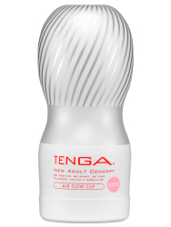 Нереалистичный мастурбатор Tenga Air Flow Cup Gentle, 15,5 см, ТПЭ, белый