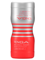 Нереалистичный мастурбатор Tenga Dual Sentation Cup, 15,5 см, ТПЭ, белый