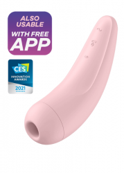 Satisfyer Curvy 2+ Розовый Вакуумный стимулятор с возможностью управления через приложение