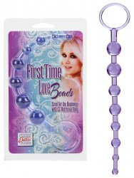 Анальная цепочка First Time Love Beads - фиолетовая