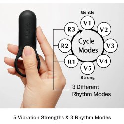 Эрекционное кольцо Tenga SVR+ Black с вибрацией