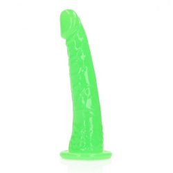 Фаллоимитатор на присоске «Slim Realistic Dildo With Suction Cup» люминесцентный