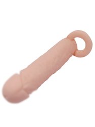 Реалистичная насадка удлинитель Pretty Love Penis sleeve Medium, 16 см, телесный