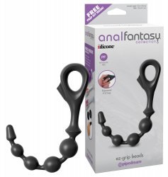 Анальная цепочка Anal Fantasy Collection EZ-Grip Beads - черный