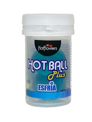 Лубрикант в виде двух шариков Hot Flowers Plus Esfria с охлаждающим эффектом, масляная основа, 6 грамм