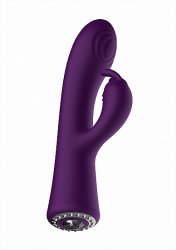 Вибратор-кролик Lux (фиолетовый): 20 см, 10 режимов вибрации, 8500 оборотов/мин, АБС/силикон