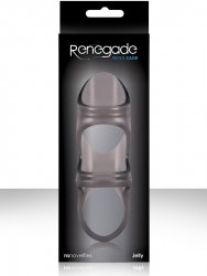 Эрекционная насадка с кольцом для мошонки Renegade - Black