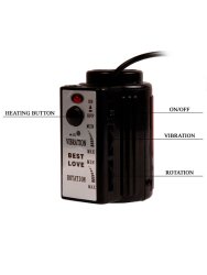 Реалистичный вибратор Baile Fiery Dong, 20,4 см, с функцией нагрева, с ротацией, телесный